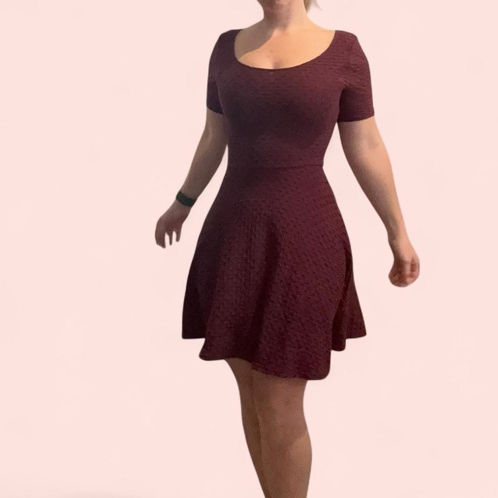 Elegant Burgundy Dress